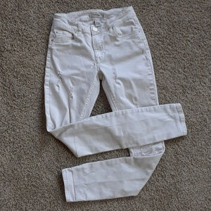 White Refuge Distressed Skinny Jeans 0
